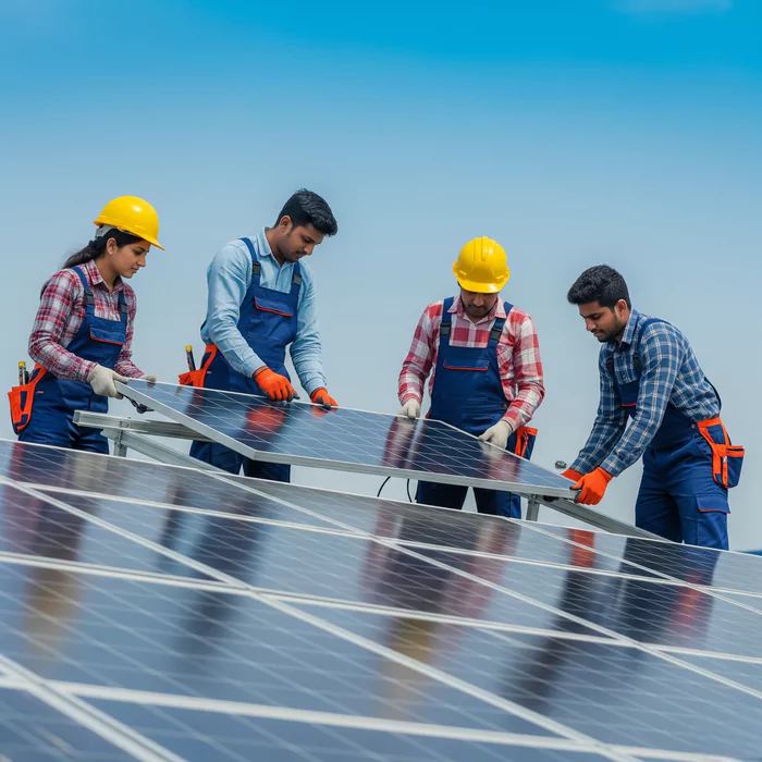 sukarm solar epc compan r4n eui (1) "SuKarM" is a leading Solar Power System Installation Company, specializing in roof-top grid-connected photovoltaic (PV) solar panel installations. Founded in 2018, SuKarM has rapidly grown from consulting to becoming a comprehensive EPC (Engineering, Procurement, and Construction) provider with five years of dedicated experience in the solar industry. With a strong track record of over 150 completed projects and more than 1.5 megawatts of total installation experience, SuKarM offers top-quality solar solutions for residential, commercial, and industrial sites. The company is known for its commitment to delivering high-quality installations at reasonable prices, backed by excellent customer service.